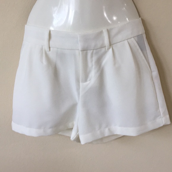 classy white shorts
